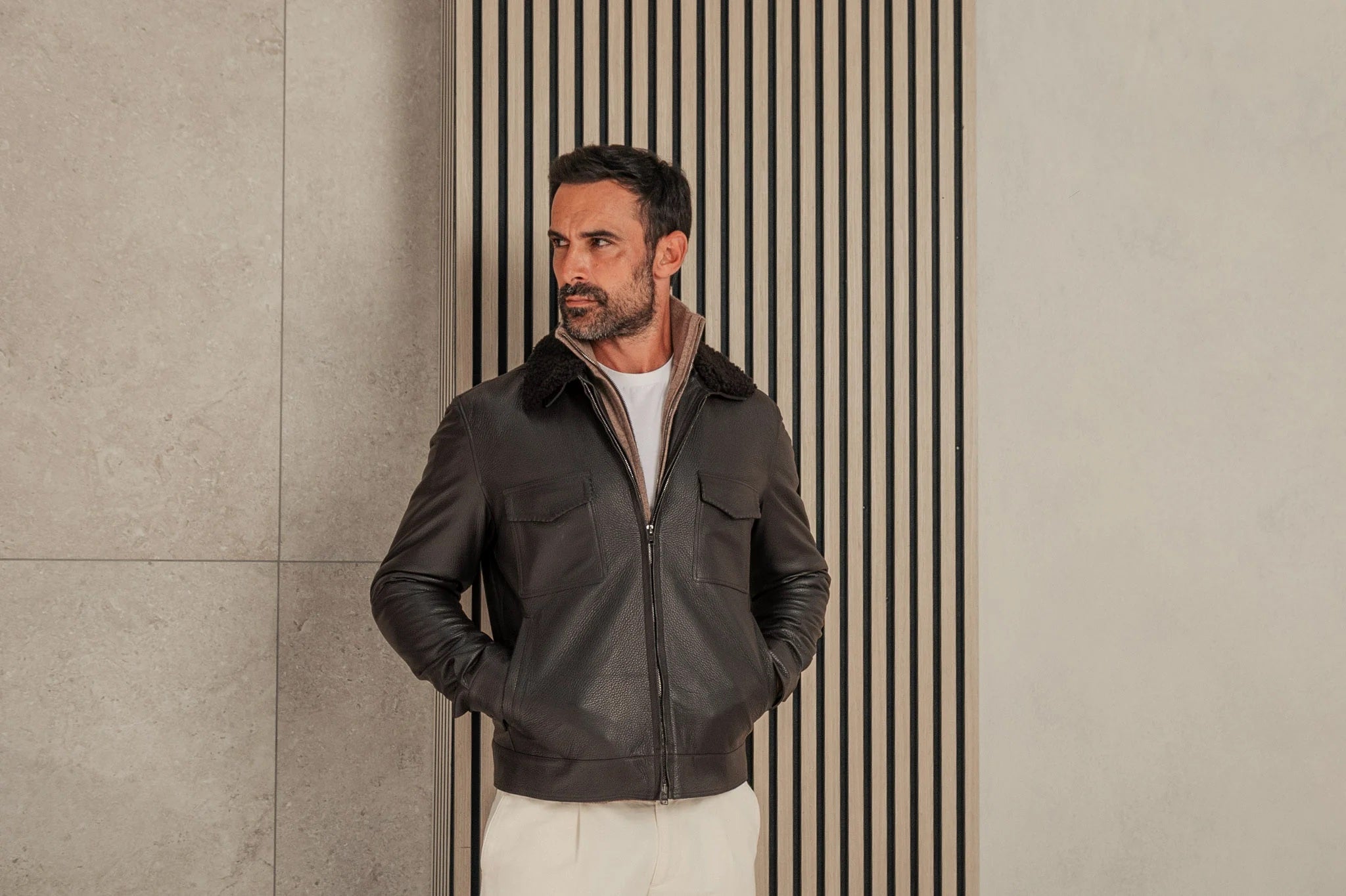 MM22 ITALYMODE LEOPARD DEERSKIN JACKET Women's Glow Classic 2L