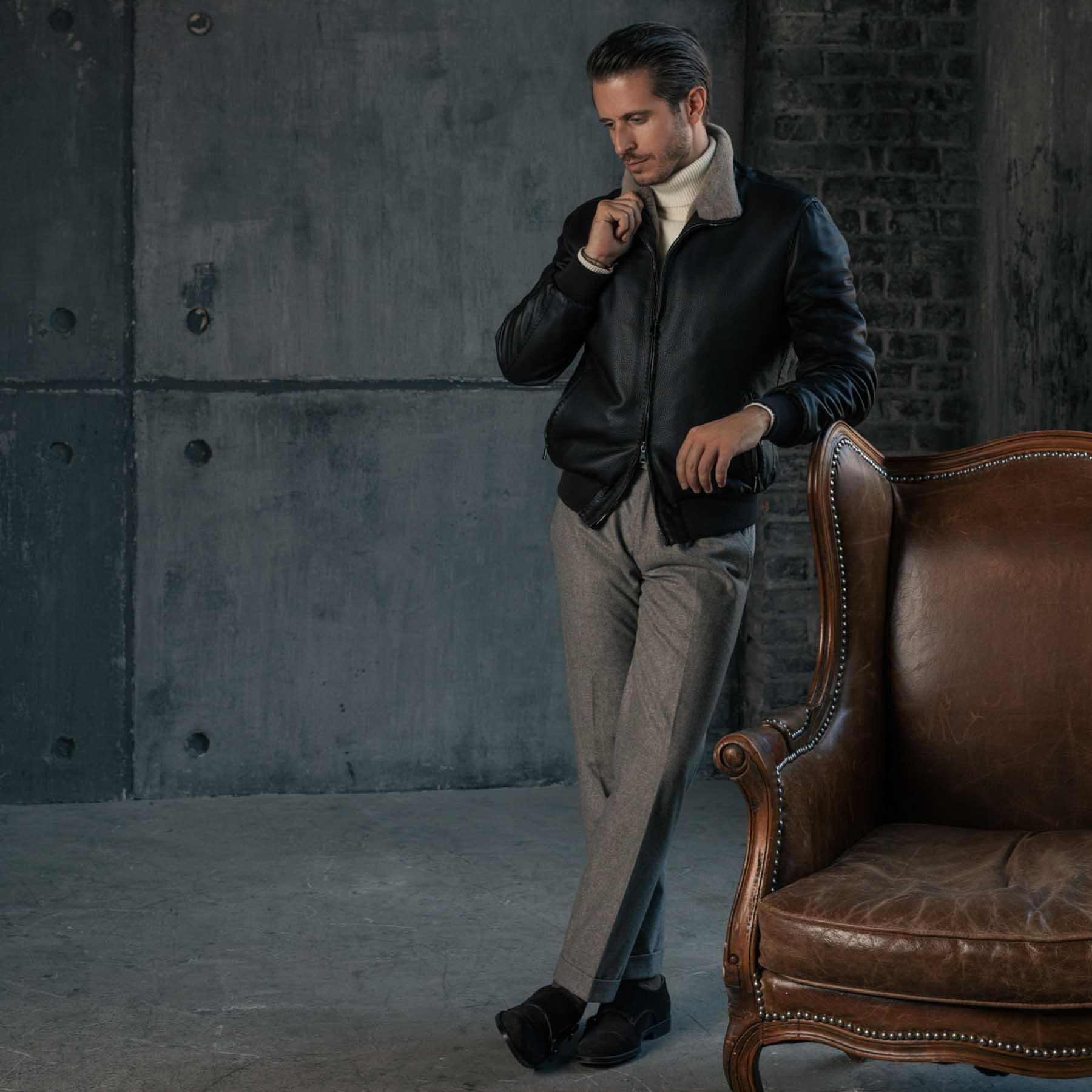 Men's Deerskin and Beaver Jacket – Rifugio Handmade Leather