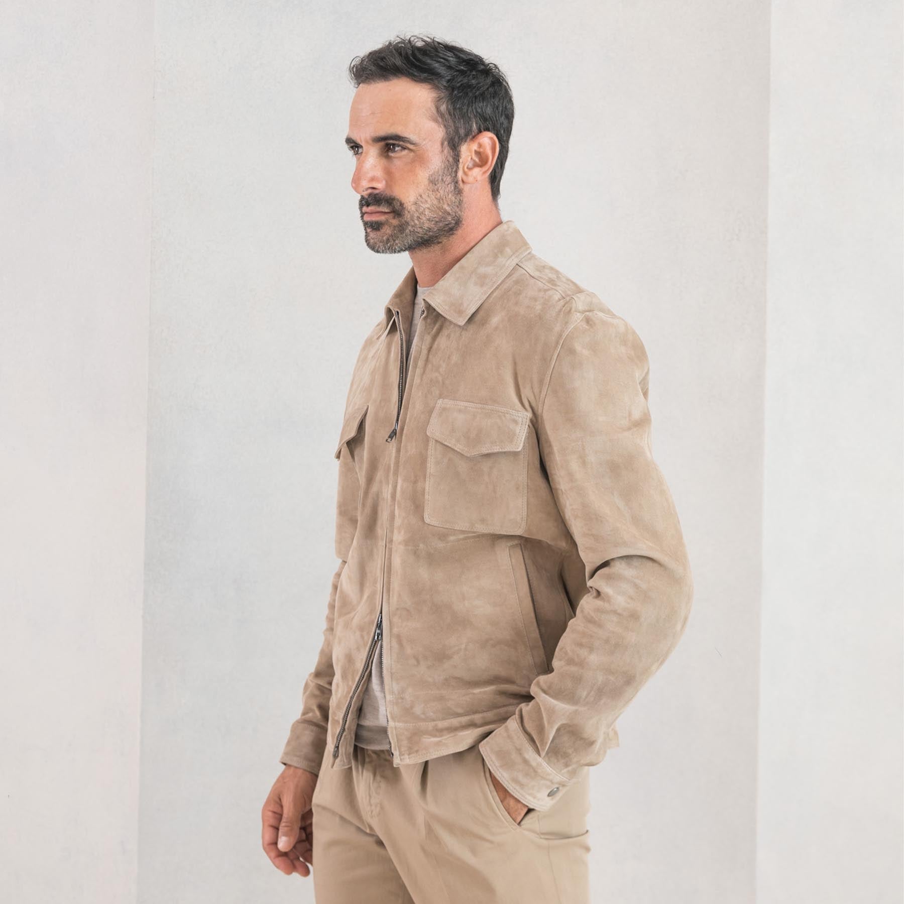 Suede Iconic Four-Pocket Jacket – Rifugio Handmade Leather Jackets