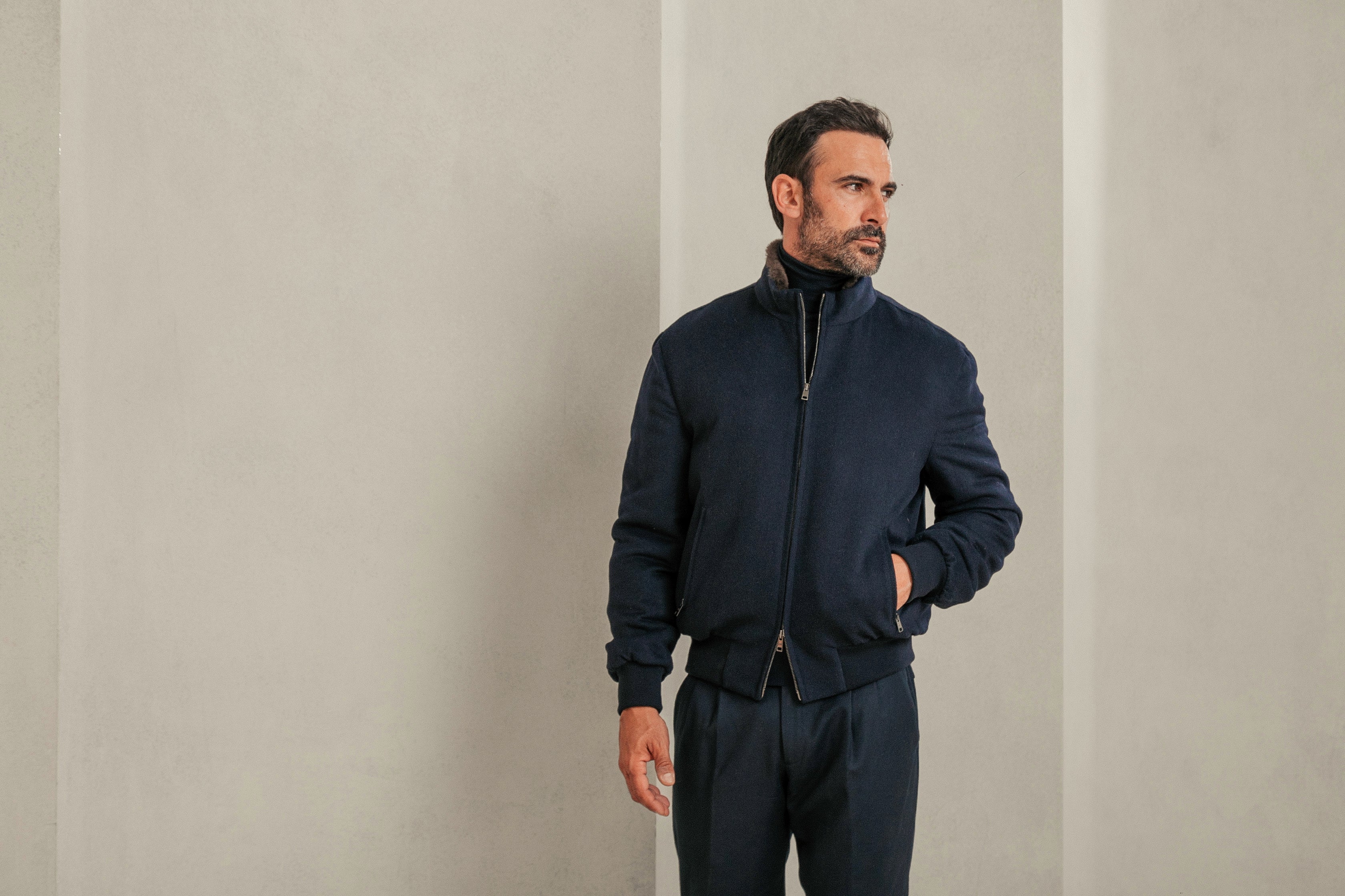 Cashmere & Mink Bomber Jacket – Rifugio Handmade Leather Jackets