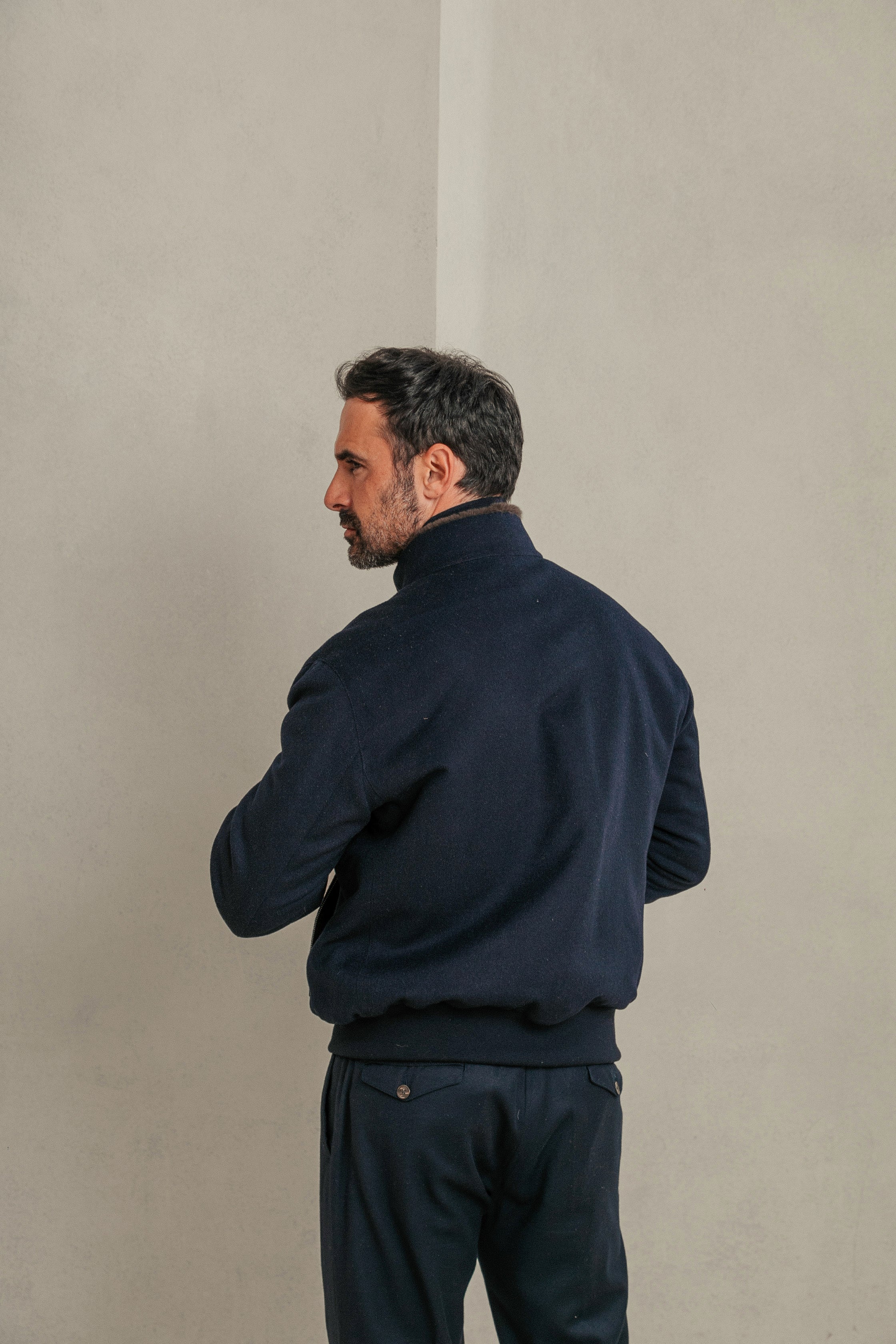 ジャケット・アウター laubeblanc Compact Knit Cashmere Blouson Compact Knit Cashmere Blouson – L'AUBE BLANC