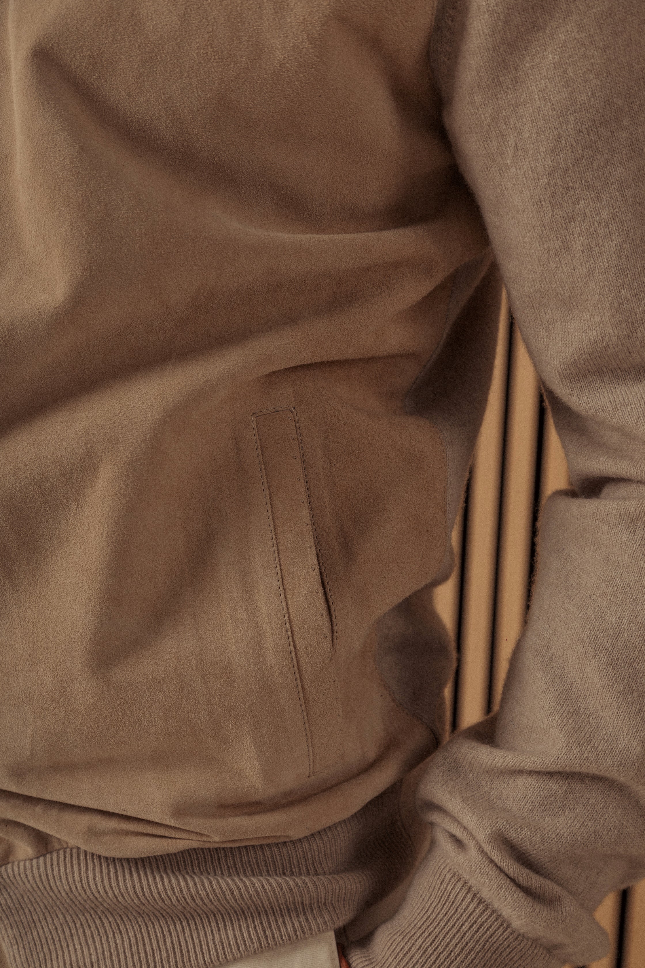 Lightweight Cashmere & Suede Cardigan – Rifugio Handmade Leather