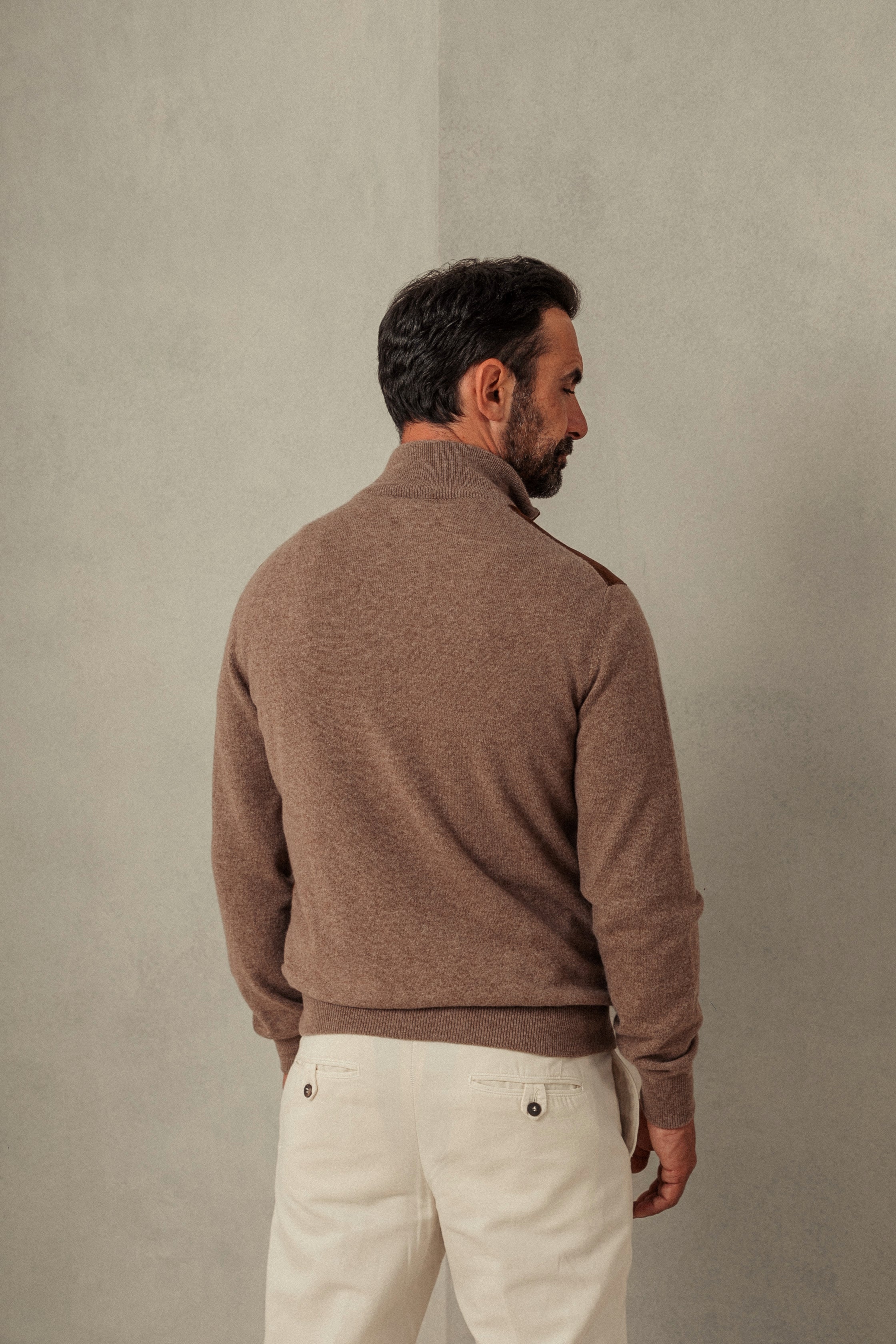 Lightweight Cashmere & Suede Cardigan – Rifugio Handmade Leather