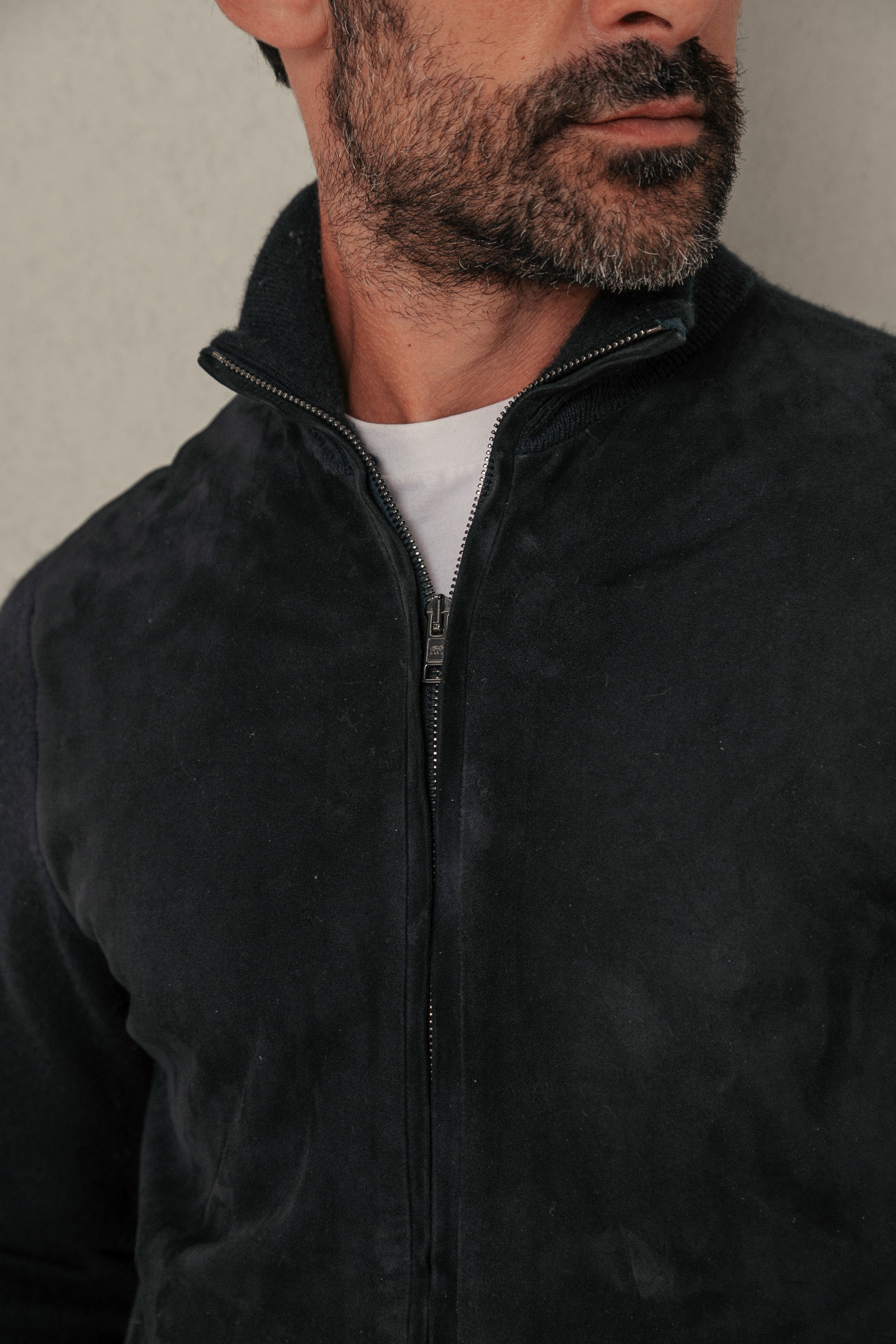 Lightweight Cashmere & Suede Cardigan – Rifugio Handmade Leather