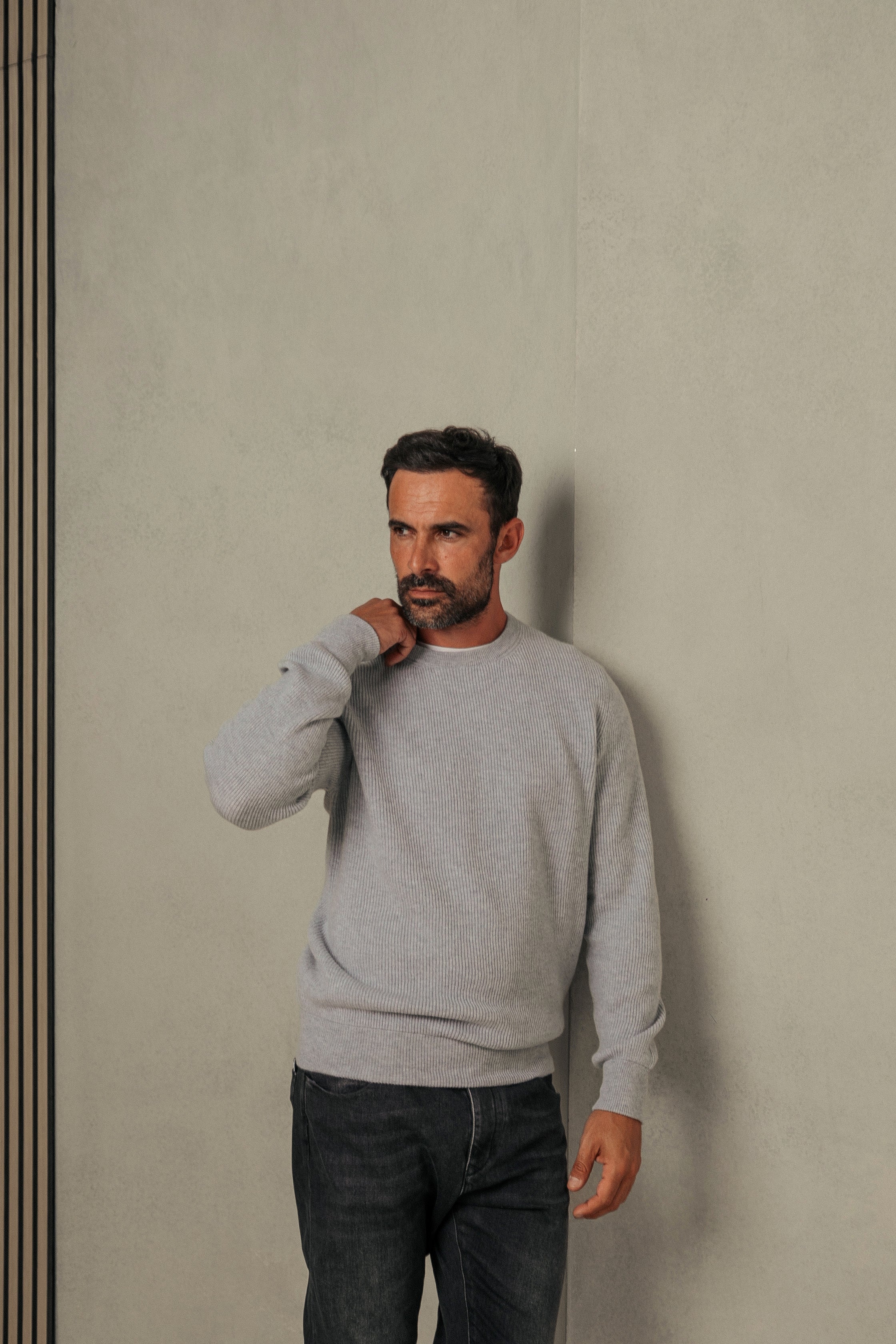 トップス ARNYS PURE CASHMERE sweater Cashmere English Rib Knit Sweater Aspen – Rifugio Handmade Leather