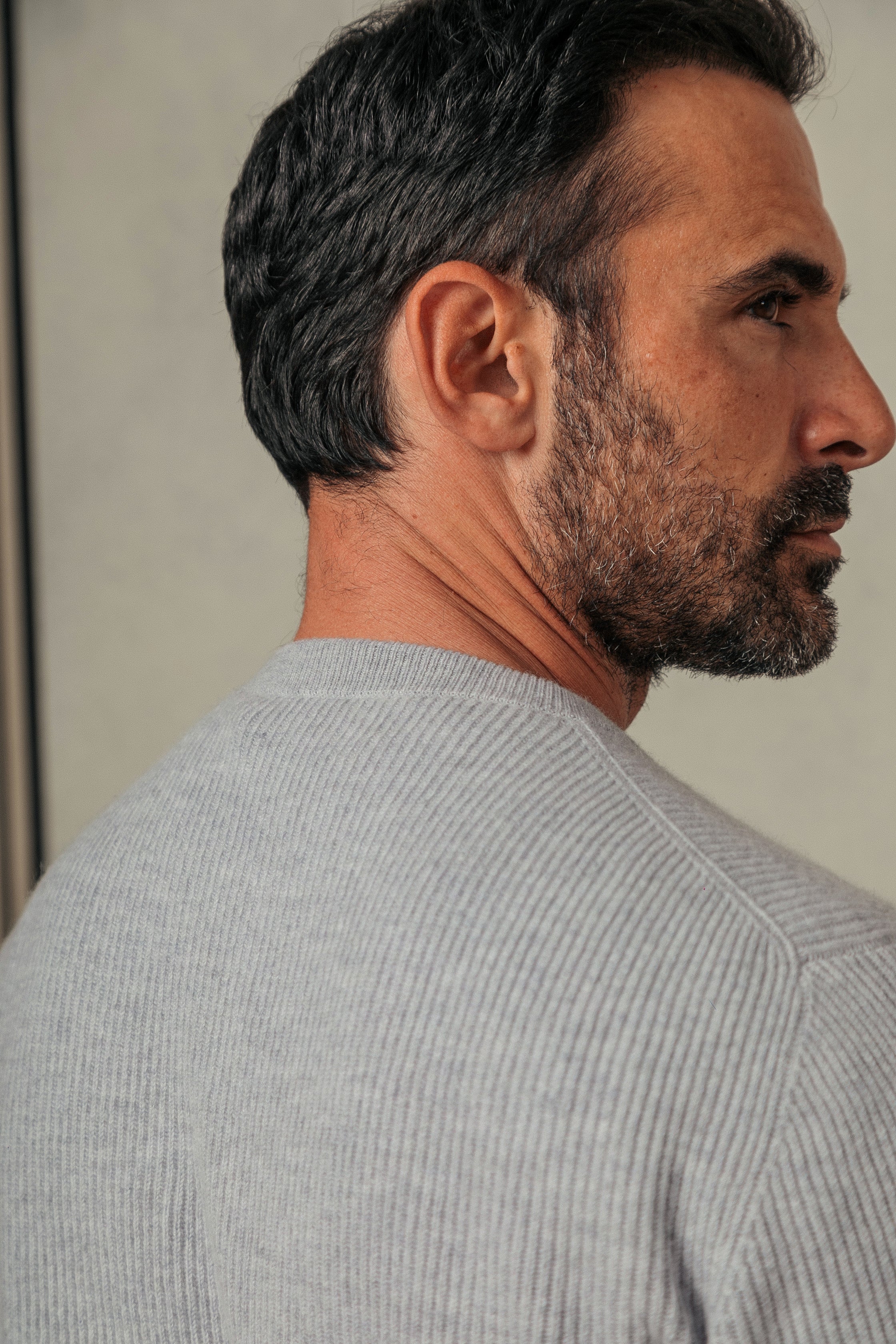 Cashmere English Rib Knit Sweater Aspen – Rifugio Handmade Leather