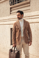 Suede Handmade Sport Lapel Jacket