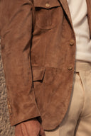 Suede Handmade Sport Lapel Jacket
