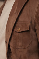 Suede Handmade Sport Lapel Jacket