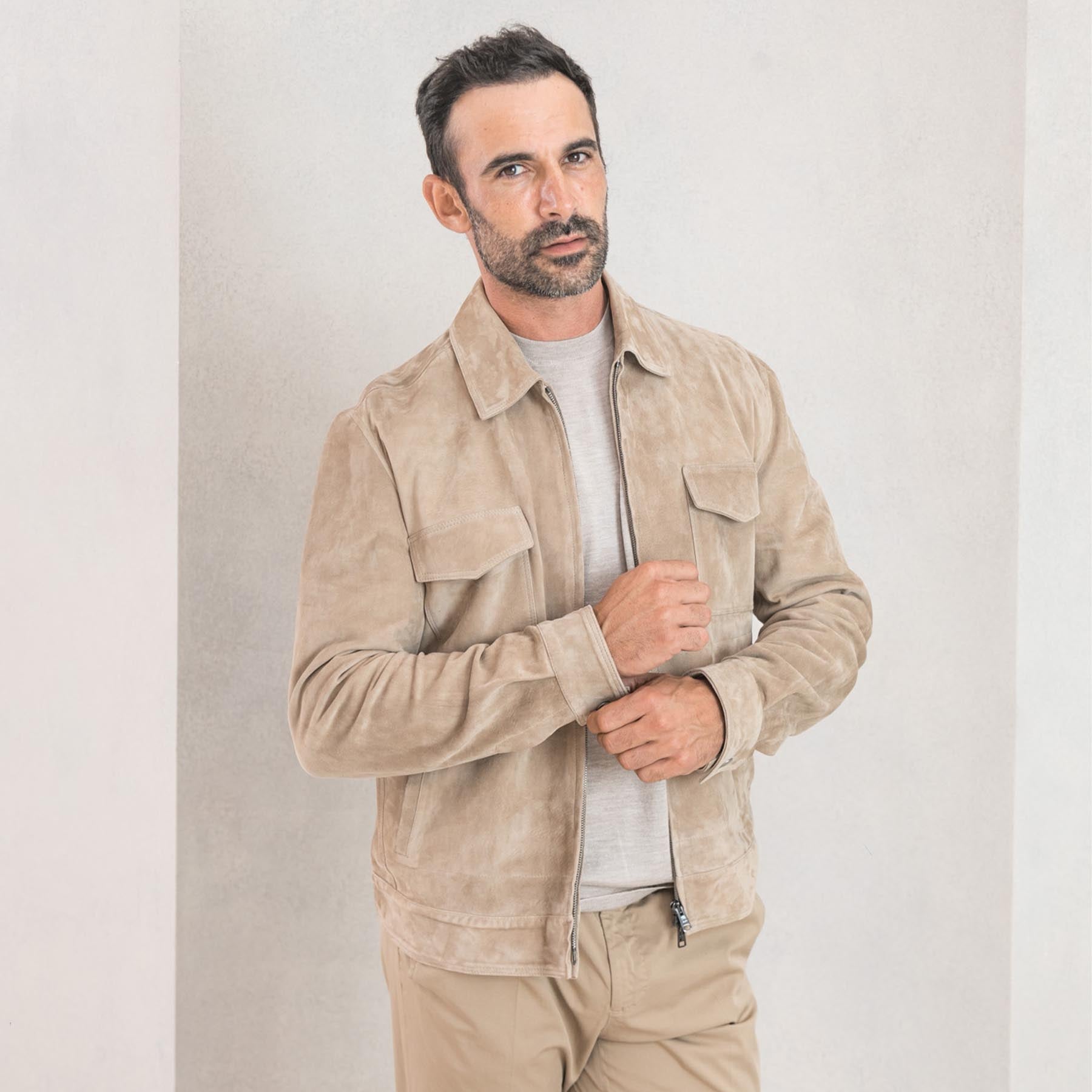 Suede Iconic Four-Pocket Jacket – Rifugio Handmade Leather Jackets