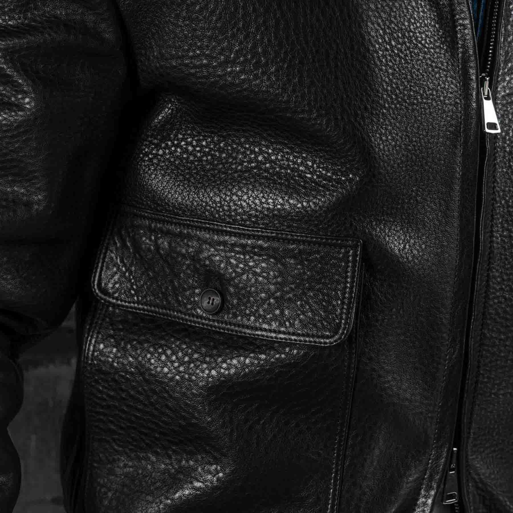 Black Wild Lamb Sport Jacket – Rifugio Handmade Leather Jackets Napoli